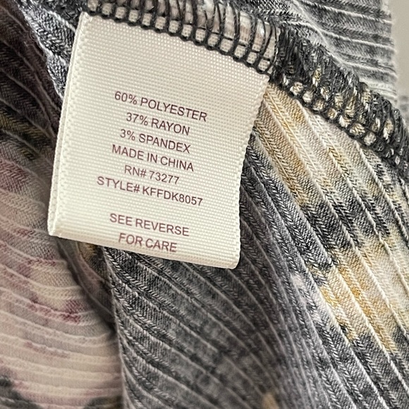 Love Fire Flowers Print RibbedT-Shirt Mini Dress Size XS - Picture 8 of 10